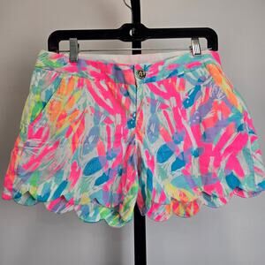 Lilly Pulitzer Buttercup‎ Short Its Always Summer Somewhere Colorful Print 0
